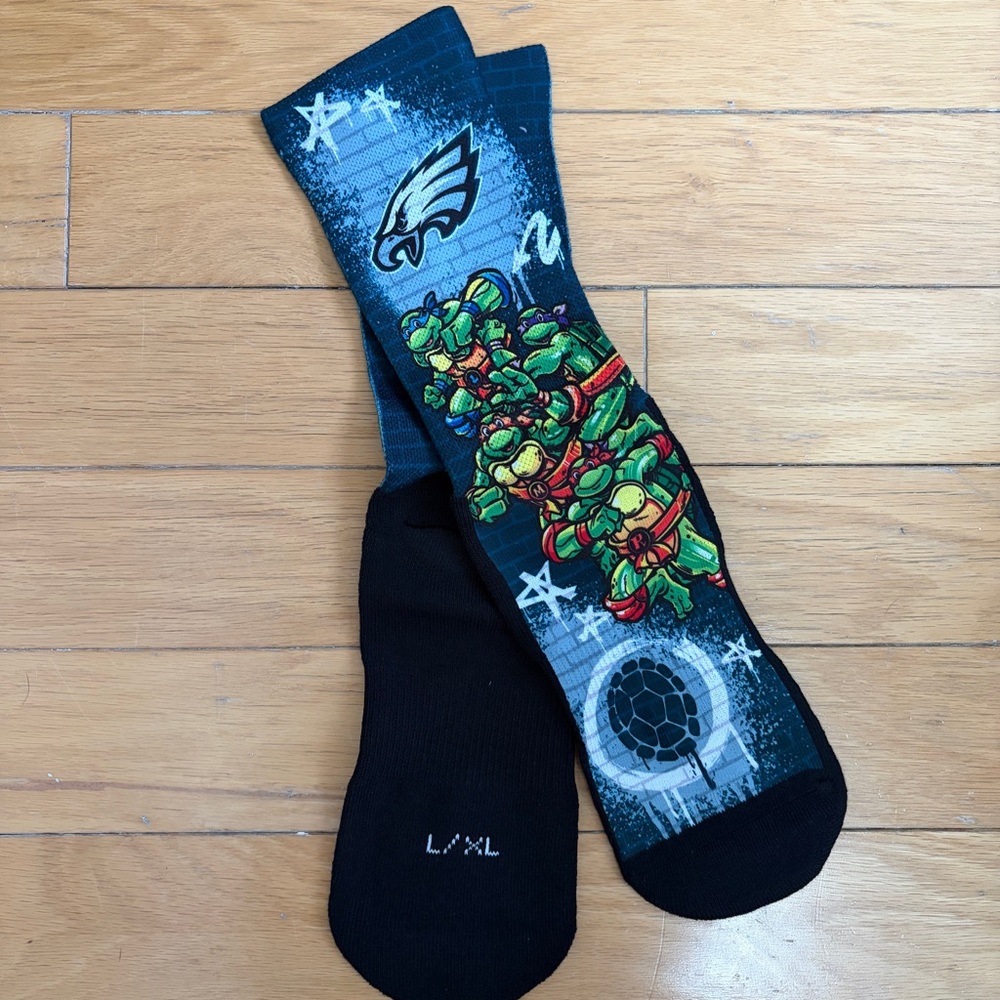 Philadelphia Eagles Teenage Mutant Ninja Turtles Socks